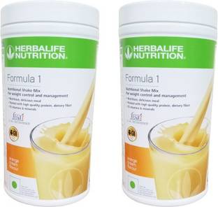 HERBALIFE Combo of 2pcs of Weight Loss for Formula 1 Nutritional Shake-Orange Cream Flavor Nutrition Drink