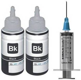 DARKPRINT Compatible Refill Ink 200ml for Canon Printer Black Cartridges PG 88, PG 740, PG 745, PG 47, PG 89, PG 810, PG 830, PG 40 (100 ml x 2 + 5 ml Syringe) Black Ink Bottle