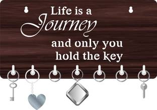 Arpita Crafts Life is Journey Key Holder For Wall Wood Key Holder