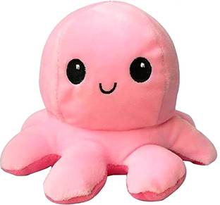 Agnolia Reversible Flip Octopus Plush Stuffed Toy  - 14.5 cm