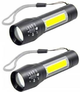 R A Products (pack of 2) USB Rechargeable Torchlight Super Bright Pocket Zoom COB USB Charging JMALL Torch Led Flashlight Water Proof Torch Torch (Black : Rechargeable) Smart Bulb