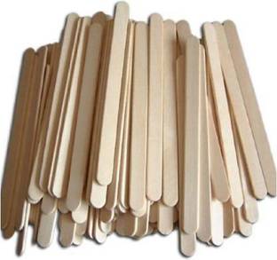 imtion ( 200 Pcs Wooden Ice Cream Stick with Decoration Stone) Popsicle Sticks for School Projects work art and craft stick