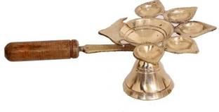 Samy Collectables EIA-BrassArti2-1 Brass Table Diya