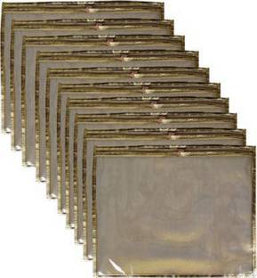 Radhe Hub gold Cover Golden Non Woven Zipper Waterproof Cover, GOLDEN_SARE_COVER_10Pcs 10