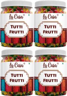 La Casa Multicolor Tutti Frutti | Combo Pack of 4 | Fresh Cherries for Cakes & Cookies Decoration | Papaya