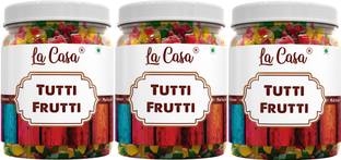 La Casa Multicolor Tutti Frutti | Combo Pack of 3 | Fresh Cherries for Cakes & Cookies Decoration | Papaya