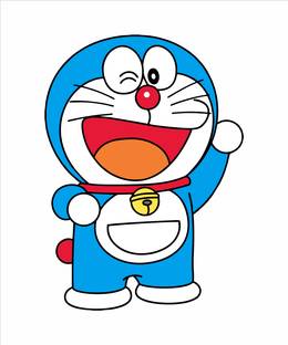 Print Experts Doraemon Sticker by Print Experts for Wall and Home Decor Size 24 Inch (Approx) 1 Pcs Digital Reprint 20 inch x 10 inch Painting