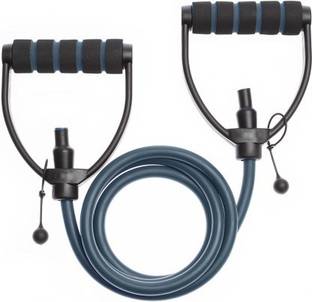 GJSHOP Toning tube single tube ab exerciser plastic handle chest body stretching rope Resistance Tube