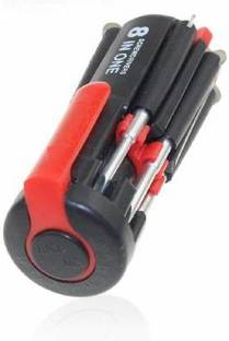 Dankhra 8 in 1 Multi Screwdriver with LED Portable Torch Long Handle Screwdriver Set