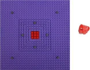 netclub Acupressure Foot Massager Magnet Pyramids Pain Relief Accupressure Mat Acupuncture 3 mm Accupressure Mat