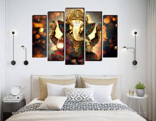Approach home Decor 68 cm lord ganesha wall sticker 3d Self Adhesive Sticker