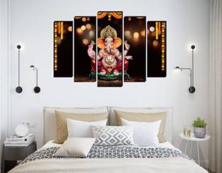 Approach home Decor 68 cm lord ganesha wall sticker 3d Self Adhesive Sticker