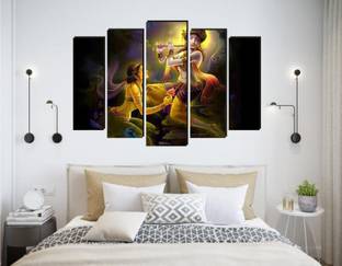 Approach home Decor 68 cm radha krishna wall stickers 3d god Self Adhesive Sticker