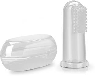 GSK Trading Baby Silicone Finger Toothbrush , Baby Finger Tooth Brush (3 months to 3 years) with storage Box Extra Soft Toothbrush Ultra Soft Toothbrush