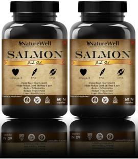 Naturewell Salmon Fish Oil 1000mg 660mg Omega 3 For brain, heart, joint (120N )DG