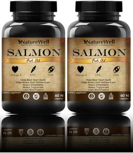 Naturewell Salmon Fish Oil 1000mg 660mg Omega 3 For brain, heart, joint (120N )DG