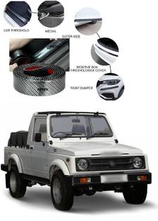 PECUNIA Car Sticker Carbon Fiber Rubber Door Entry Guards Scratch Cover Protector Paint Threshold Guard,Car Bumper Door Guard/Rear Bumper Guard Scratch Scratch Protection Strip X134 Door Sill Plate