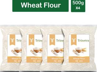 Trinetra Best Quality Wheat Flour / Gehoon Atta 500g Pack of 4