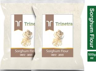 Trinetra Best Quality Sorghum Flour / Jowar Atta 500g Pack of 2