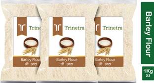 Trinetra Best Quality Barley Flour / Jau Atta 1Kg Pack of 3