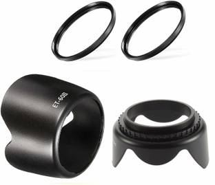 SHOPEE Combo ET60 II Flower Lens Hood & 58mm Flower Lens Hood & 2pcs 58mm UV Lens Filter Camera Lens Kit for (18-55mm is & 55-250mm is Lens)  Lens Hood