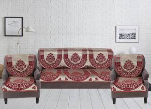 Nendle Cotton Damask 3+2 Seater Sofa Cover