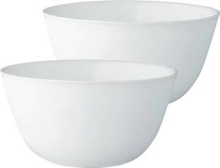 BOROSIL Opalware Serving Bowl Set of 2 Opal ware Mixing Serving Bowl Microwave Dishwasher Safe 750+750ml