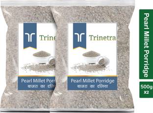 Trinetra Best Quality Bajra Daliya (Pearl Millet Porridge)-500gm (Pack Of 2) Pouch