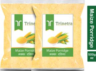 Trinetra Best Quality Makka Daliya (Maize Porridge)-500gm (Pack Of 2) Pouch