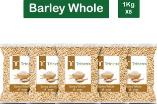 Trinetra Best Quality Jau Sabut (Barley Whole Grain)-1Kg (Pack Of 5) Barley