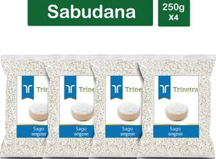 Trinetra Best Quality Sabudana (Sago)-250gm (Pack Of 4) Sago