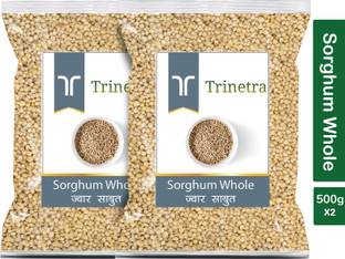 Trinetra Best Quality Jowar Sabut (Sorghum Whole Grain)-500gm (Pack Of 2) Sorghum