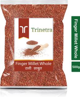 Trinetra Best Quality Ragi Sabut (Finger Millet Whole Grain)-500gm (Pack Of 1) Finger Millet