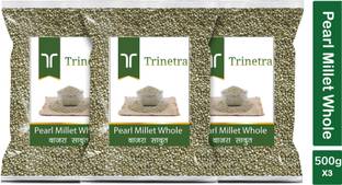 Trinetra Best Quality Bajra Sabut (Pearl Millet Whole Grain)-500gm (Pack Of 3) Pearl Millet