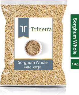 Trinetra Best Quality Jowar Sabut (Sorghum Whole Grain)-1Kg (Pack Of 1) Sorghum
