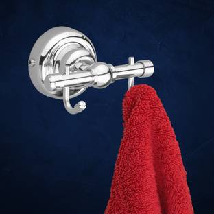 Crosslink Stainless Steel 304 Grade Skyllo Robe Hook/Cloth-Towel Hanger/Door Hanger-Hook/Bathroom Accessories(Chrome) 2 - दाँतोंवाला