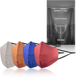 Kenneth Cole Unisex Multicolour Pack Of 4 Anti Pollution Anti Heat Anti Dust Mask Multilayer Reusable Outdoor Face Mask KCPASTLEMLTPO4 Reusable, Washable Cloth Mask With Melt Blown Fabric Layer