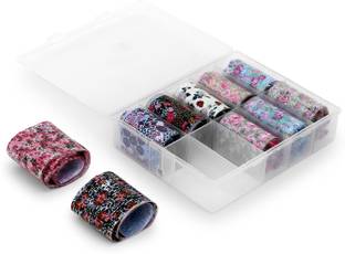 she cosmetics 10pcs 1 Box Nail Foil Transfer sticker mixed Designer Nail Art Beautiful Transfer Foil for Nail Art