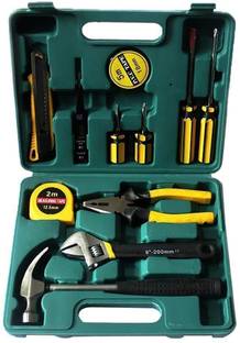 GETZET 12 in 1 Hand Tool Kit Hardware Screw Driver Hammer, Measuring Tape, Wrenches, Cutter and Pliers Home, Office Work Repair Household Pliers All Kit Set Multitools & Accessories. Hand Tool Kit