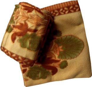 AJ ONSALE 200 TC Microfiber Double Floral Flat Bedsheet