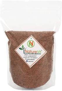 Nature Vit Roasted Flax Seeds for Eating, 1 kg [High Fibre & Antioxidant] Golden Flax Seeds