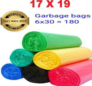 hirdeshanusar Biodegradable /Plastic / Dustbin Bags / Waste & Recycling/trash bags/ Eco-friendly etc. Kitchens, Hotels, Offices,Toilets, Hospitals, Malls and Parks. Small 10 L Garbage Bag  Pack Of 180