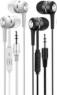 Meyaar Combo Pack of 2 Headset Made-In-India Headset Headphone with Mic Wired
