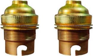SINKUL Set Of 2 B22 Brass Holder for Lamps (Pack of 2) Table Lamps/Floor Lamps/Wall Lights/Hanging Lights/Chandeliers Brass Light Socket