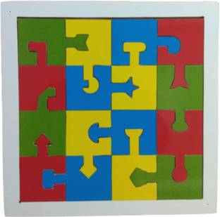 GKids Wooden Brain Explore Interlocking inset Blocks Jigsaw Puzzles Board Game for kids Age 3 and above