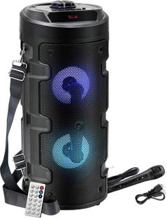 Techobucks High quality Wireless Bluetooth Super Bass Portable Party Speaker with RGB Lights, Wired Mic, Remote Control, FM Radio & Aux in/USB/TF Card Reader Input 20 W Bluetooth PA Speaker