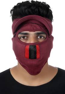 H-Store Maroon Bike Face Mask for Men & Women