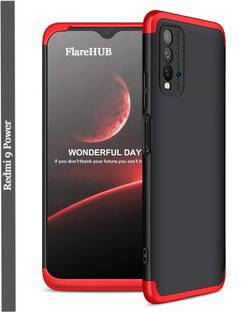 FlareHUB Back Cover for Redmi 9 Power 3in1 360 Full Body Protection Double Dip Matte Hard Back Case Cover
