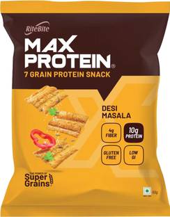 RiteBite Max Protein Max Desi Masala Chips Pouch, Baked Chips
