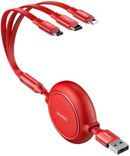 Baseus Lightning Cable 3.5 A 1.2 m Aluminium alloy Golden Loop 3-in-1 Elastic Data Cable USB - Micro USB/Lightning/USB-C 3.5A 35cm - 120cm